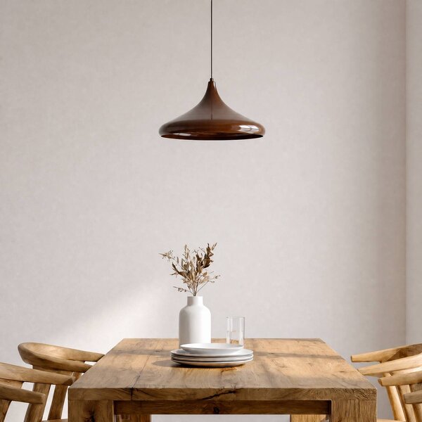 Lampa wisząca Eysan Opviq, możliwość ściemniania, brązowy / rdzawy, salon / jadalnia, metal, vintage