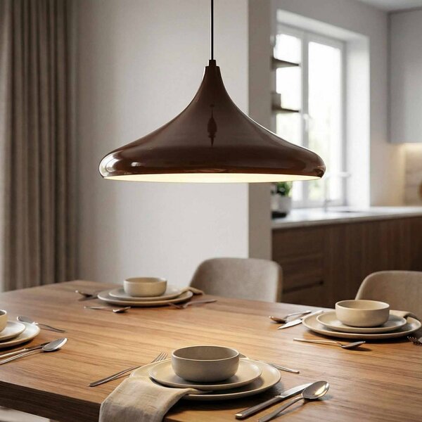 Lampa wisząca Eysan Opviq, możliwość ściemniania, brązowy / rdzawy, salon / jadalnia, metal, vintage