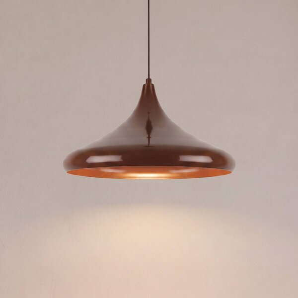 Lampa wisząca Eysan Opviq, możliwość ściemniania, brązowy / rdzawy, salon / jadalnia, metal, vintage
