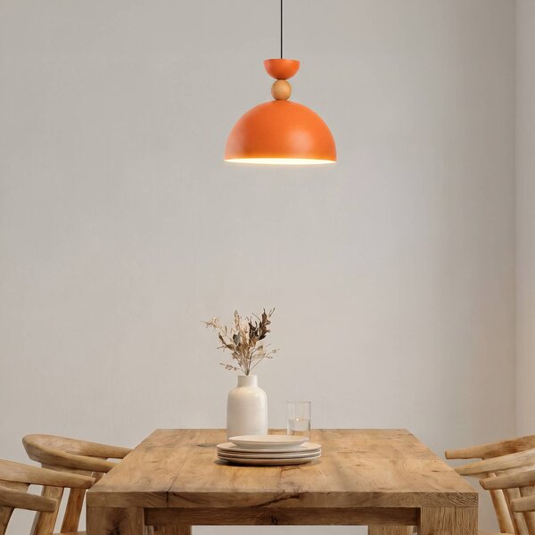 Lampa wisząca Kure Opviq, możliwość ściemniania, żółty / pomarańczowy, salon / jadalnia, metal