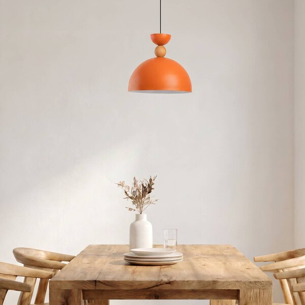 Lampa wisząca Kure Opviq, możliwość ściemniania, żółty / pomarańczowy, salon / jadalnia, metal