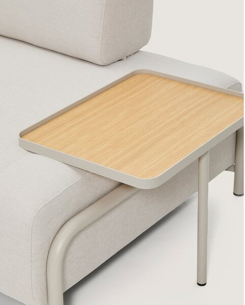 Beżowa sofa modułowa z tkaniny szenilowej 220 cm Compo – Kave Home