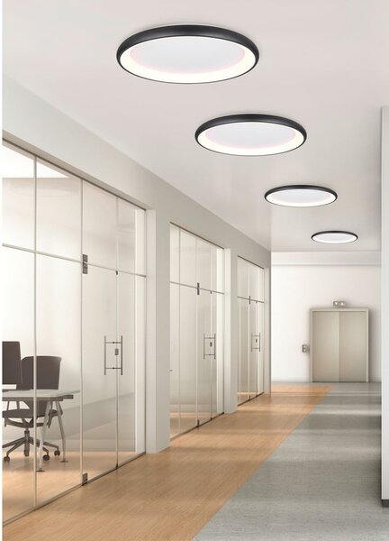 Czarna lampa sufitowa LED ze ściemniaczem Cardona – Trio