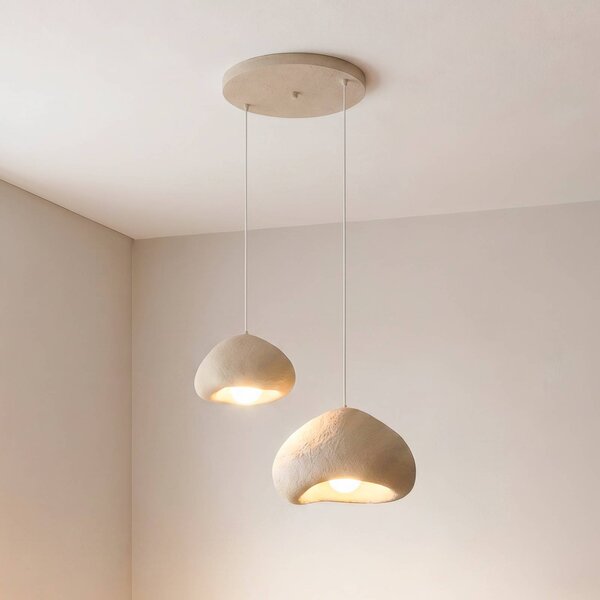 Lampa wisząca Lora Opviq, możliwość ściemniania, kremowy / amber, salon / jadalnia, tworzywo sztuczne, nowoczesny
