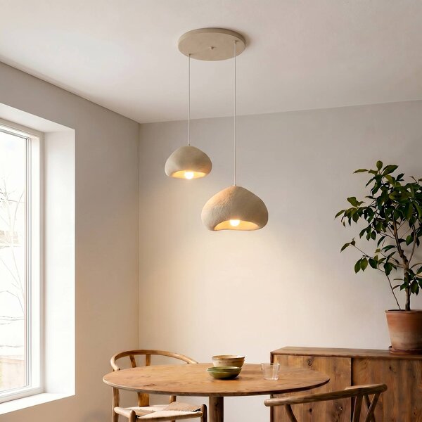 Lampa wisząca Lora Opviq, możliwość ściemniania, kremowy / amber, salon / jadalnia, tworzywo sztuczne, nowoczesny