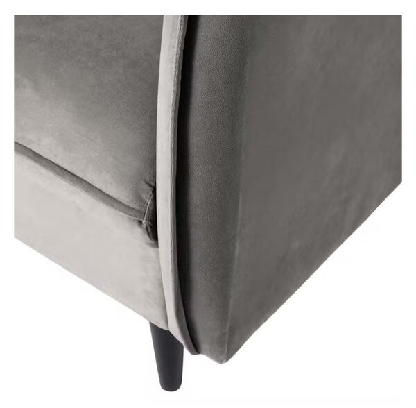 Szara aksamitna sofa 203 cm Juli – Ropez