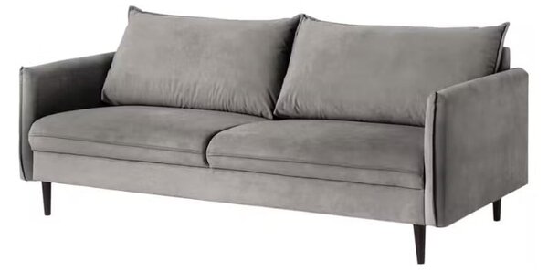 Szara aksamitna sofa 203 cm Juli – Ropez