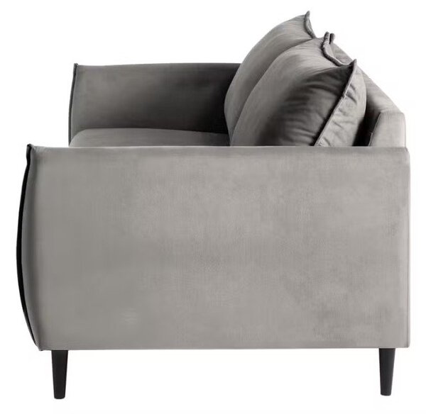 Szara aksamitna sofa 203 cm Juli – Ropez