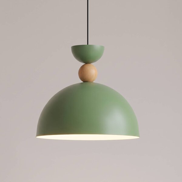 Lampa wisząca Kure Opviq, możliwość ściemniania, zielony, salon / jadalnia, metal