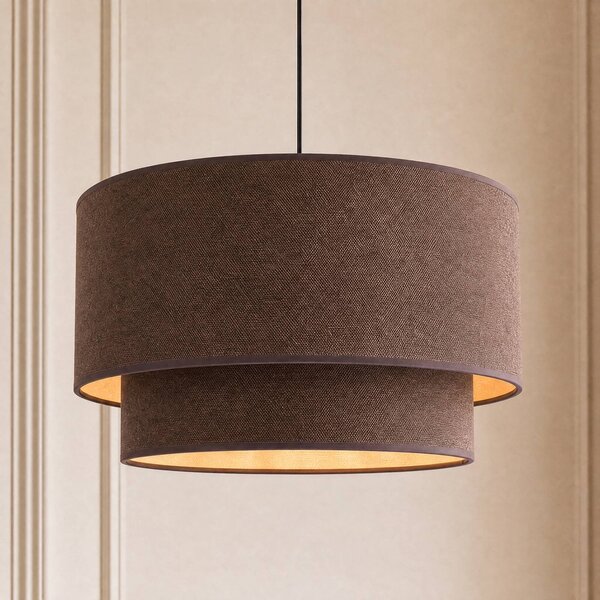 Lampa wisząca Boho Duolla, brązowy / rdzawy, sypialnia, tkanina / materiał / jedwab, młodzieżowy