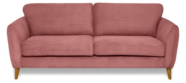 Różowa sztruksowa sofa 206 cm Paris – Scandic