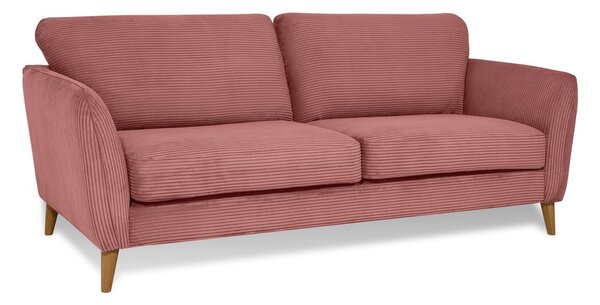 Różowa sztruksowa sofa 206 cm Paris – Scandic