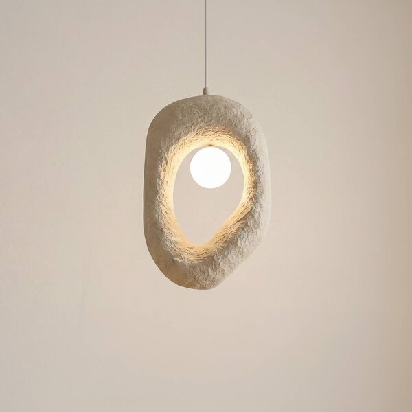 Lampa wisząca Zoga Opviq, możliwość ściemniania, kremowy / amber, salon / jadalnia, tworzywo sztuczne, nowoczesny