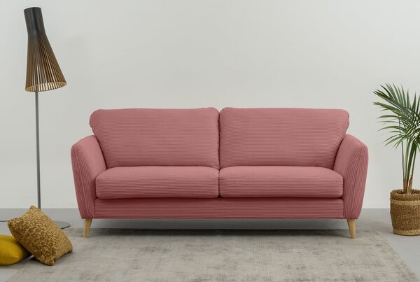 Różowa sztruksowa sofa 206 cm Paris – Scandic