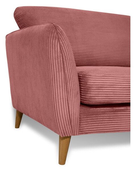 Różowa sztruksowa sofa 170 cm Paris – Scandic