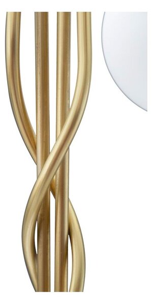 Lampa stojąca w biało-złotym kolorze ze szklanym kloszem (wysokość 176 cm) Glamy – Mauro Ferretti