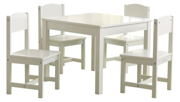 KidKraft Stół w stylu wiejskim z 4 krzesłami, biały