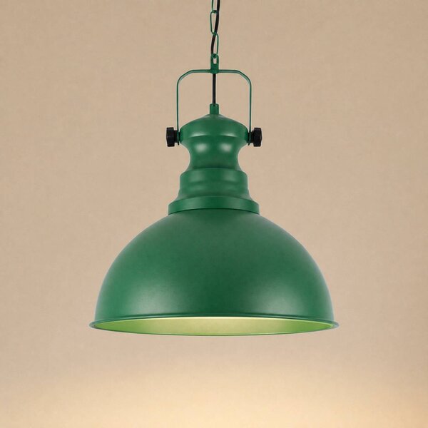Lampa wisząca Kure Opviq, możliwość ściemniania, zielony, salon / jadalnia, metal, vintage