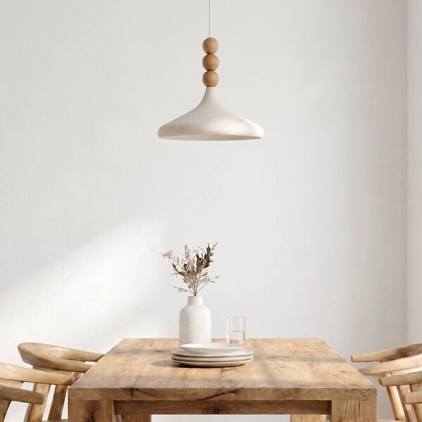Lampa wisząca Eysan Opviq, możliwość ściemniania, kremowy / amber, salon / jadalnia, metal, skandynawski
