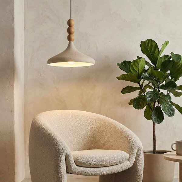 Lampa wisząca Eysan Opviq, możliwość ściemniania, kremowy / amber, salon / jadalnia, metal, skandynawski