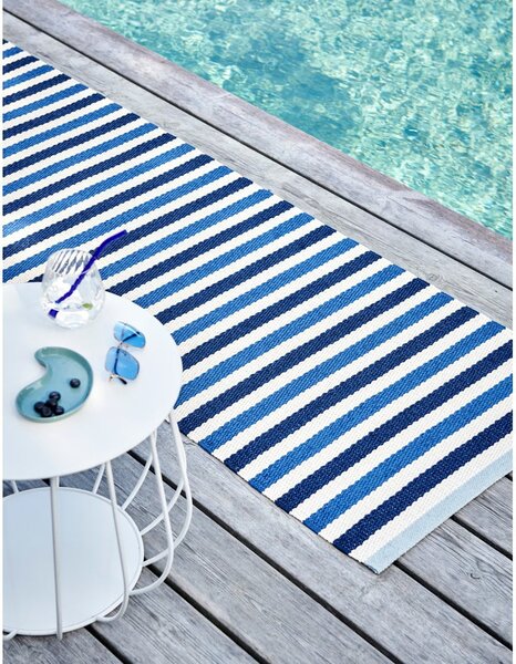 Niebiesko-kremowy dywan odpowiedni na zewnątrz 70x120 cm Teo Denim – Pappelina