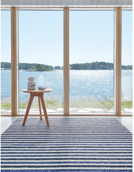 Niebiesko-kremowy dywan odpowiedni na zewnątrz 70x120 cm Teo Denim – Pappelina
