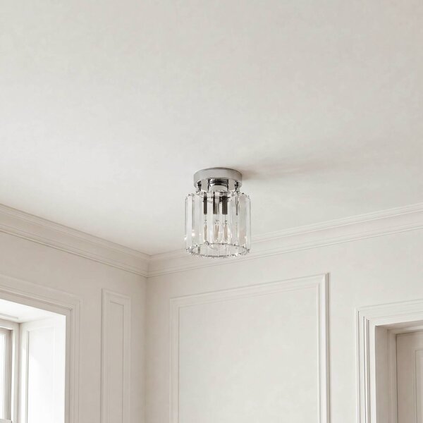 Lampa sufitowa Yakops Opviq, możliwość ściemniania, chromowy / srebrny, salon / jadalnia, szkło