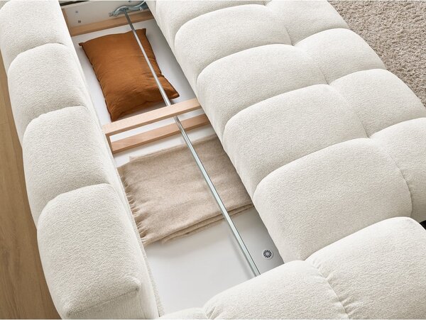Biała sofa z tkaniny szenilowej 278 cm Everest – Bobochic Paris