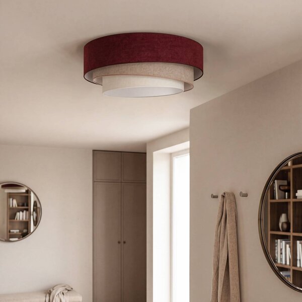 Lampa sufitowa Trio Duolla, kuchnia, tkanina / materiał / jedwab, młodzieżowy