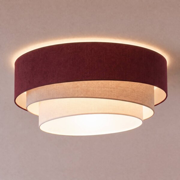 Lampa sufitowa Trio Duolla, kuchnia, tkanina / materiał / jedwab, młodzieżowy