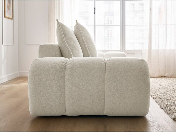 Biała sofa z tkaniny szenilowej 278 cm Everest – Bobochic Paris
