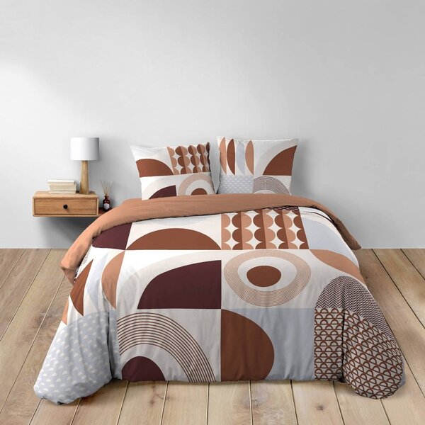 Bawełniana pościel dwuosobowa w kolorze terakoty 240x220 cm Gemma – douceur d'intérieur