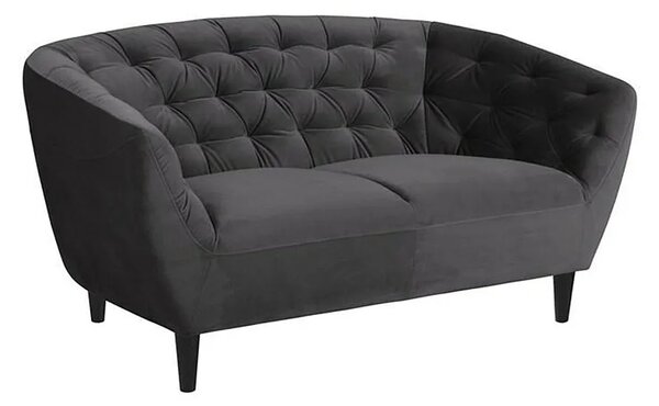 Ciemnoszara sofa welurowa - Galax 2X