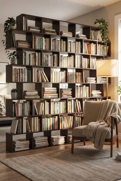 Ogromna biblioteczka regał na książki wenge K6-W63