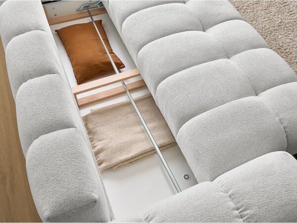 Jasnoszara sofa z tkaniny szenilowej 278 cm Everest – Bobochic Paris