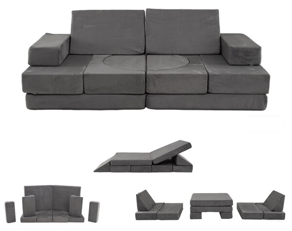 12-częściowa modułowa piankowa sofa dla dzieci