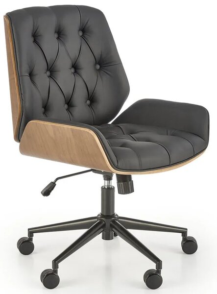 Nowoczesny czawrny gabinetowy fotel obrotowy F3-E81