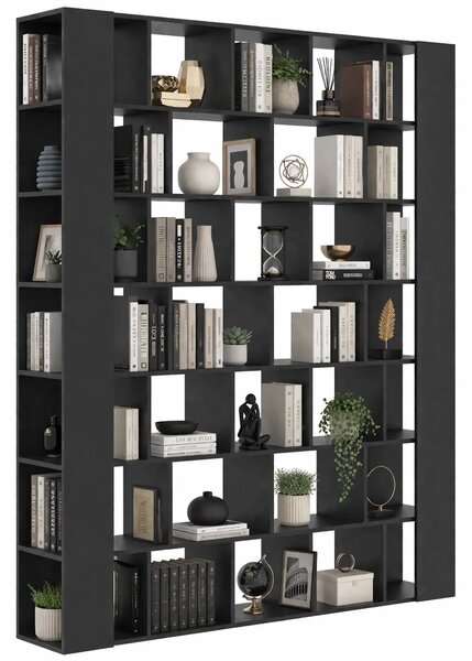 Czarny duży regał biblioteczka do salonu G5-L86