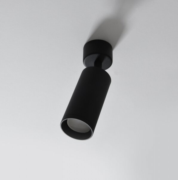 PP P 302 BK REFLEKTOR NOWOCZESNA LAMPA SUFITOWA ŚCIENNA OPRAWA NATYNKOWA ALUMINIUM CZARNY GU10 LED