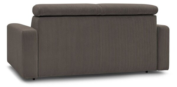 Szarobrązowa sztruksowa rozkładana sofa 195 cm Monaco – Bobochic Paris