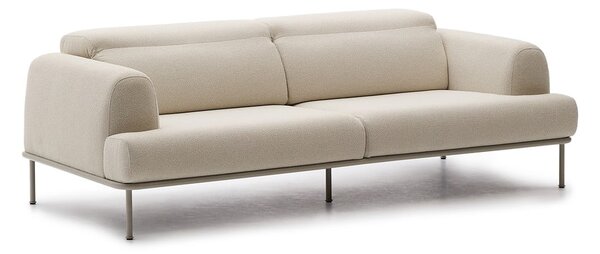Beżowa sofa z tkaniny szenilowej 234 cm Aurum – Kave Home