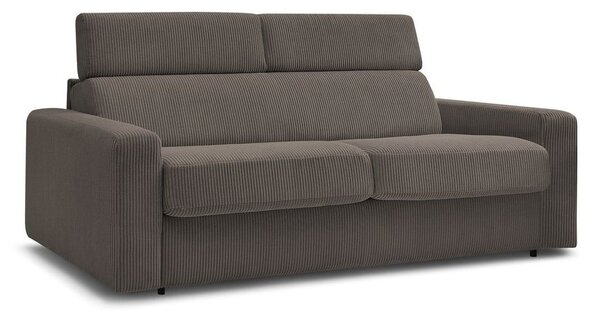 Szarobrązowa sztruksowa rozkładana sofa 195 cm Monaco – Bobochic Paris