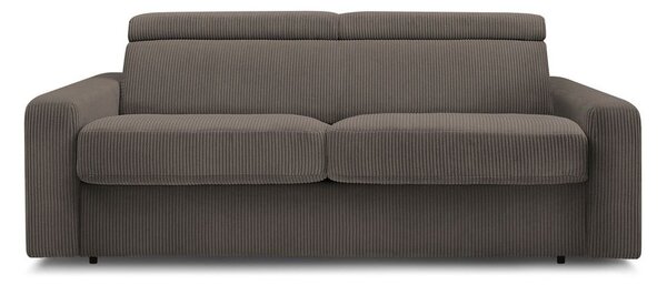 Szarobrązowa sztruksowa rozkładana sofa 195 cm Monaco – Bobochic Paris