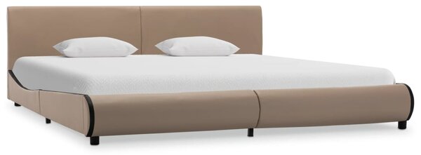 Rama łóżka, kolor cappuccino, sztuczna skóra, 180 x 200 cm