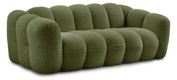 Zielona sofa z materiału bouclé 232 cm Hippolyte – Bobochic Paris