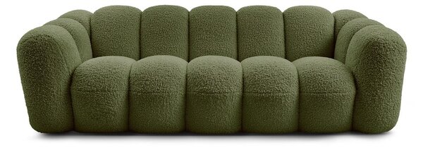 Zielona sofa z materiału bouclé 232 cm Hippolyte – Bobochic Paris