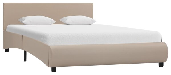 Rama łóżka, kolor cappuccino, sztuczna skóra, 140 x 200 cm