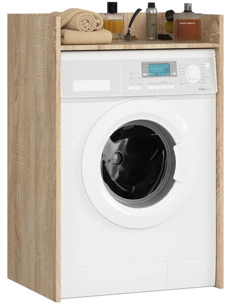 Minimalistyczna szafka nad pralkę dąb sonoma H2-R09