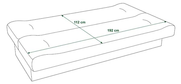 Musztardowa tapicerowana welurem wersalka B7-B56