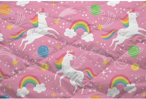 Różowa pościel dziecięca jednoosobowa z mikrowłókna 140x200 cm – Good Morning